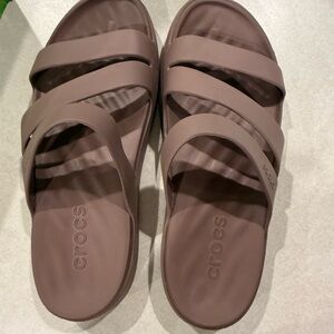 Crocs Getaway Strappy Sandals in Truffle